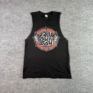 Vintage Heavy Metal Tank Top Women's Med "Fall Out Boy Broke My Heart" USA Made